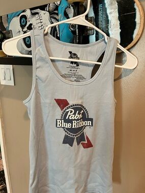 Pabst Blue Ribbon Light Blue Logo Tank Top